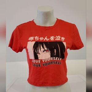 Anime Printed Crop Top
